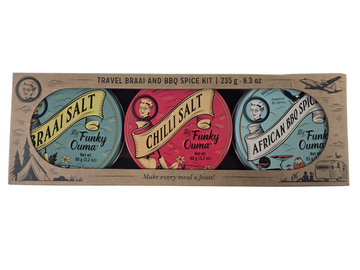Funky Ouma Travel Braai and BBQ Spice Kit