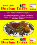 Packaging of Werner's Original Durban Curry From Biltong Direct with the text 'Durban Curry' and '2.5 Chillies' visible, indicating the spice level.
