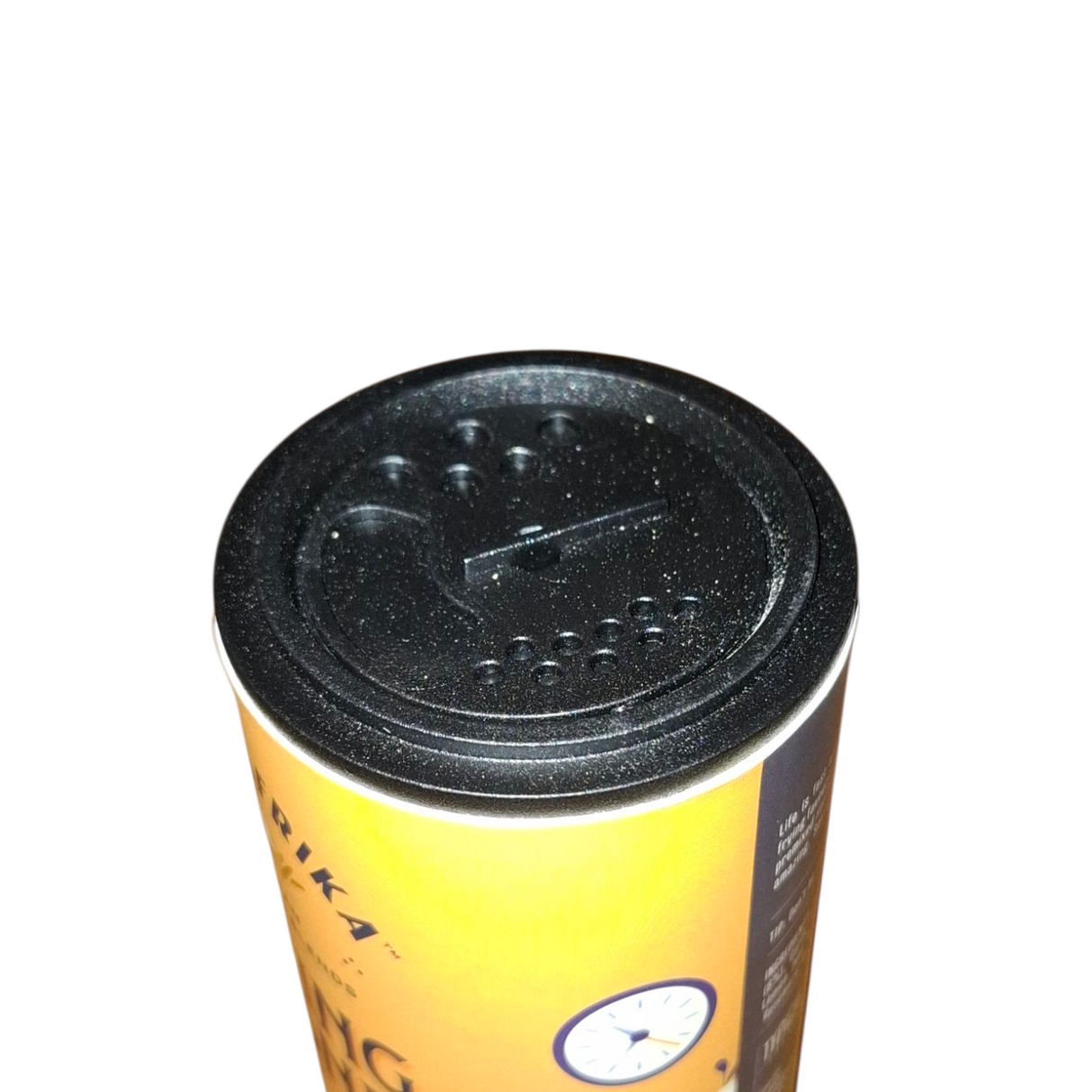 Close-up of the lid of frying seasoning from Biltong Direct