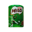A tin of Nestle Milo chocolate and malt powder from Biltong Direct, typically mixed with hot water or milk to produce a beverage, with an image of a soccer player on the label.