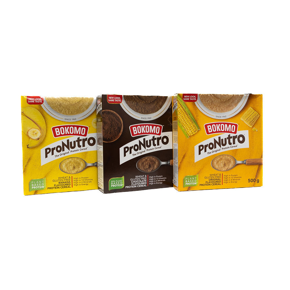 Assortment of Bokomo Pronutro flavours