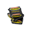 A stack of black and yellow candy wrappers labeled 'Champion Original' representing Wilson Toffees from Biltong Direct.