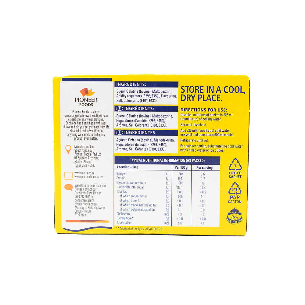 Packaging of Moirs Greengage Jelly from Biltong Direct,