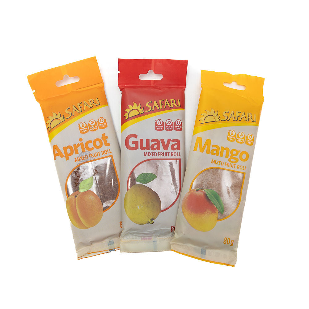Selection of Safari fruit rolls from Biltong Direct