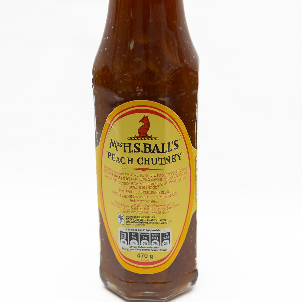 A jar of Mrs Balls Original Chutney from Biltong Direct with a label showing the brand name and the product name, placed against a white background.