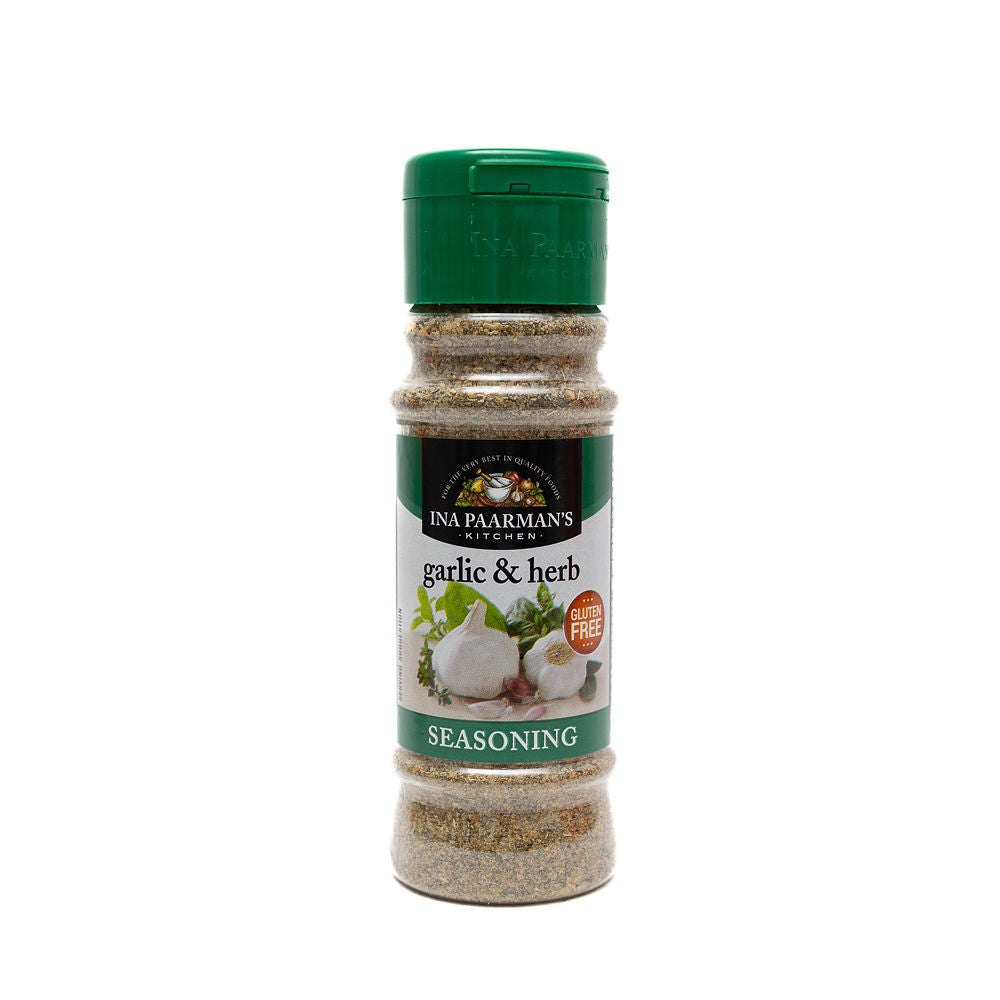 A bottle of Ina Paarman Garlic & Herb Seasoning, 200ml from Biltong Direct.