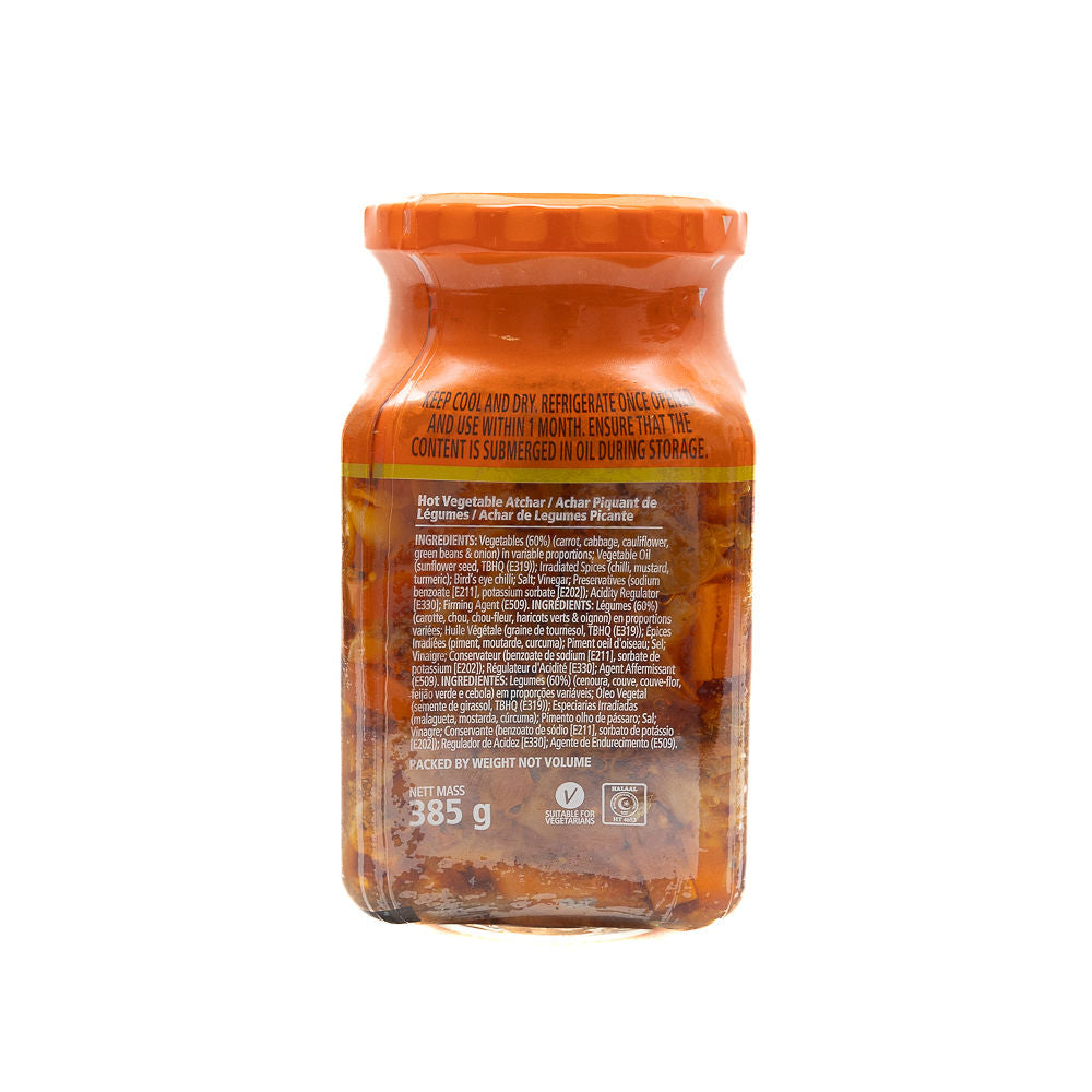 A jar of Pakco Hot Vegetable Atchar from Biltong Direct.