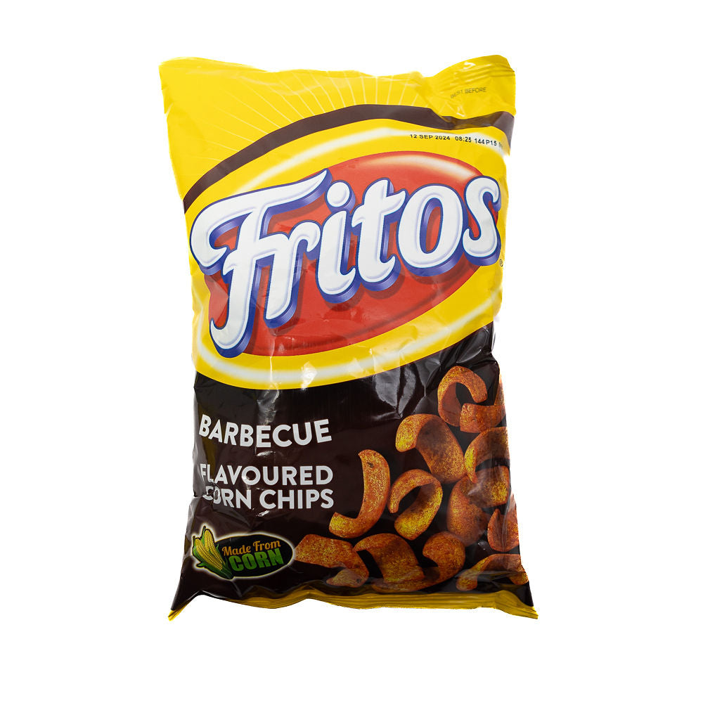 A bag of Fritos BBQ flavoured corn chips from Biltong Direct.