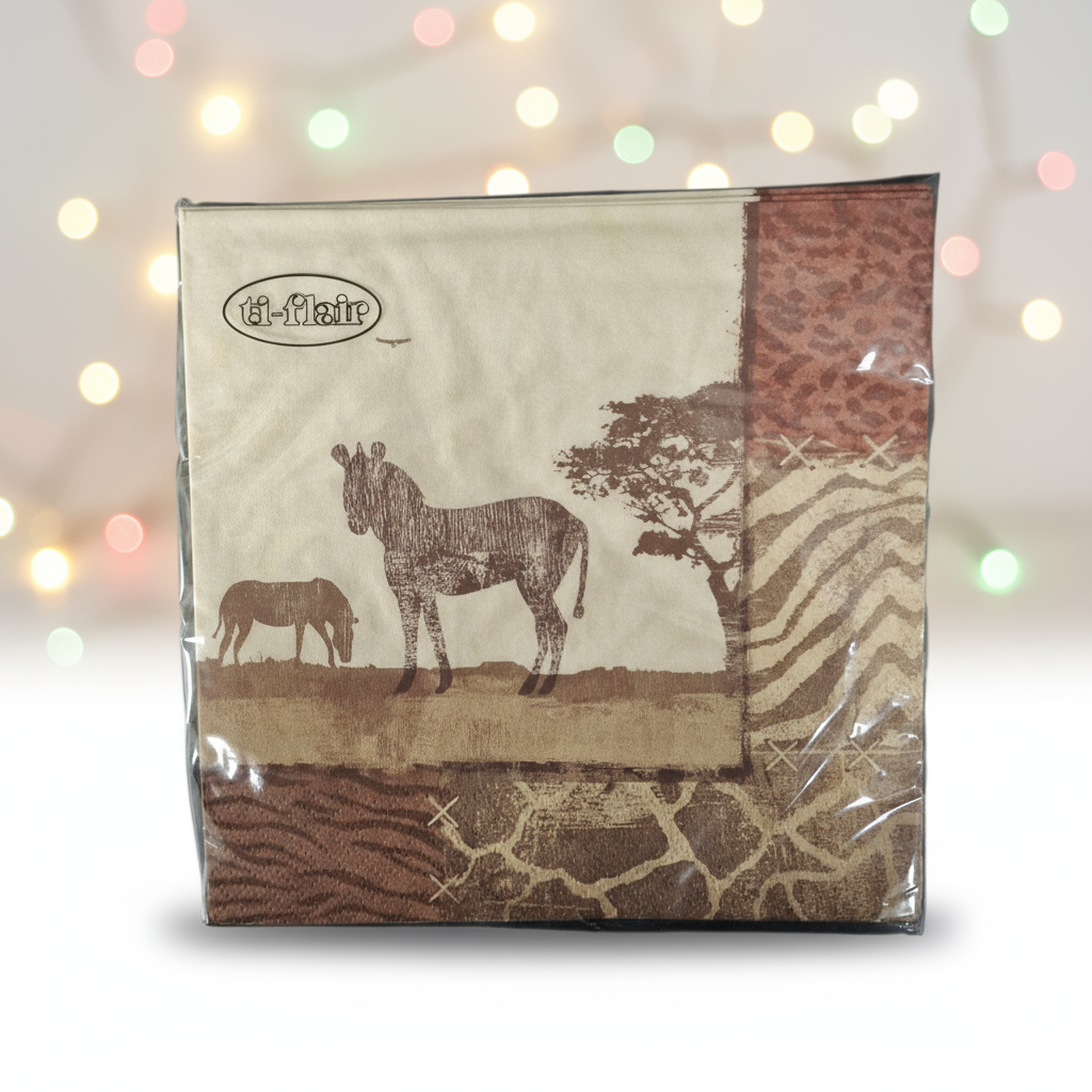 Napkin - Zebra Collage