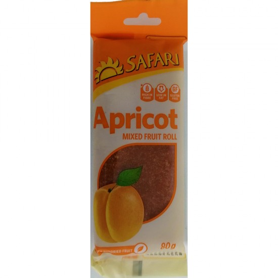 Safari Fruit Rolls - Apricot (80g pack) 