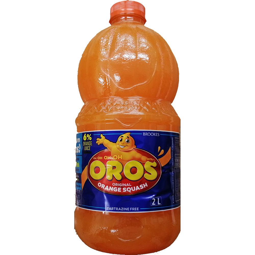 Oros Orange Brooks Squash 2lt Bottle. The Oros brand was founded in ...